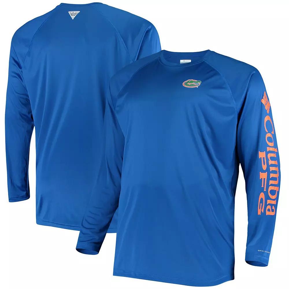 Men's Columbia Royal Florida Gators Big & Tall Terminal Tackle Long Sleeve Omni-Shade T-Shirt,  Product Image