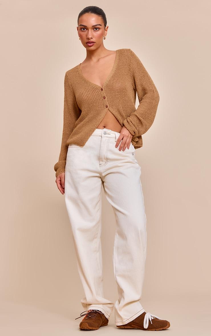 Mocha Filagree Button Cardigan Product Image