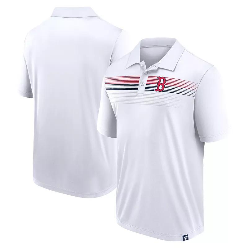 Men's Fanatics Branded White Boston Red Sox Victory For Us Interlock Polo,  Product Image
