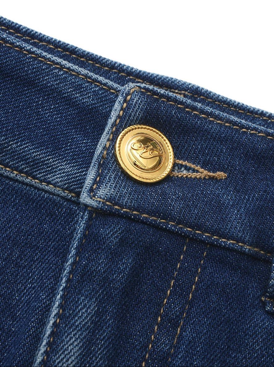Lexi Low-Rise Light Blue Denim Mini Skirt Product Image