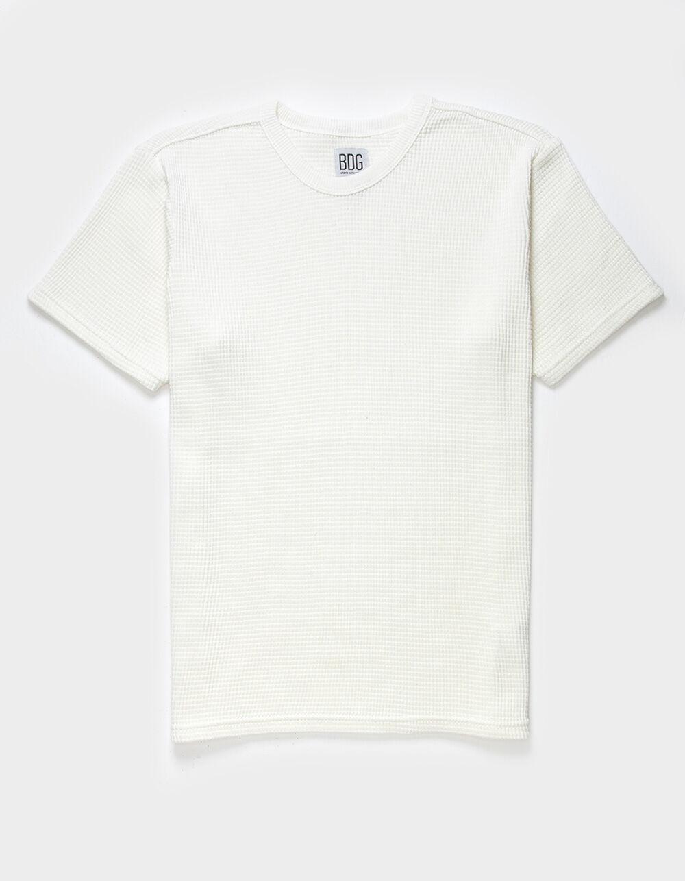 BDG Urban Outfitters True Mens Waffle Tee - ECRU Product Image