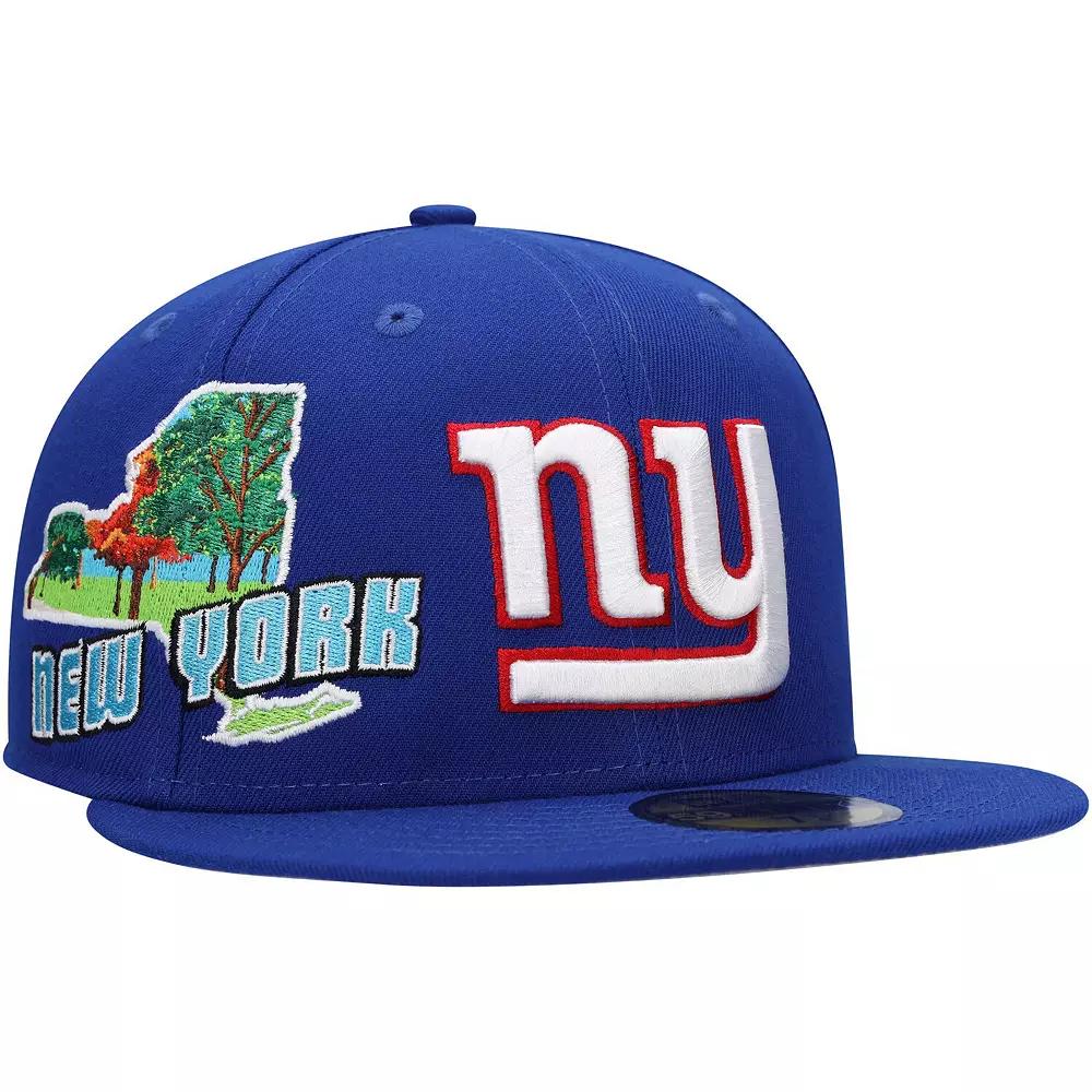 Men's New Era Royal New York Giants Stateview 59FIFTY Fitted Hat,  Product Image