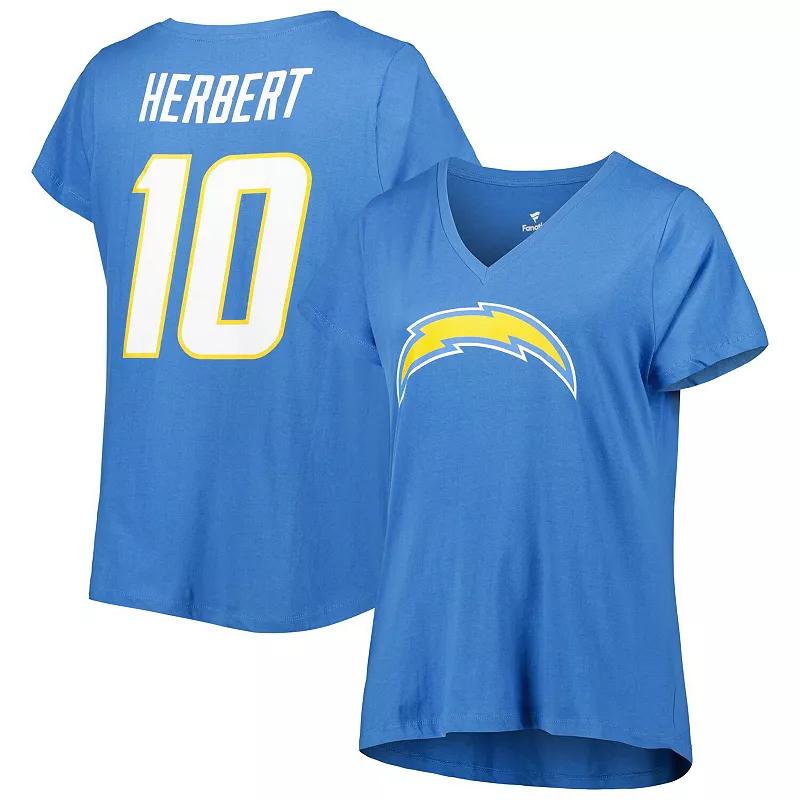 Women's Justin Herbert Powder Blue Los Angeles Chargers Plus  Product Image