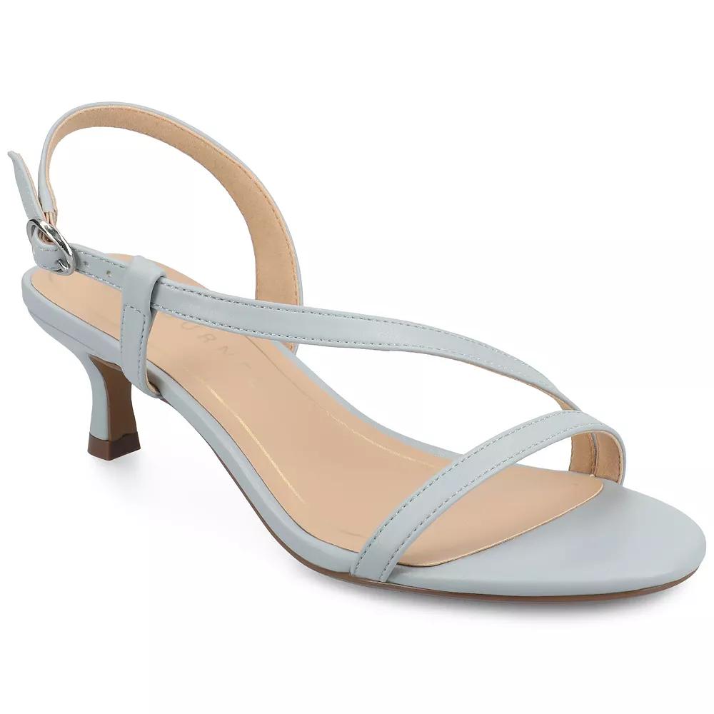 Journee Jemry Women's Crossover Strap Kitten Heel Dress Sandals,  Product Image