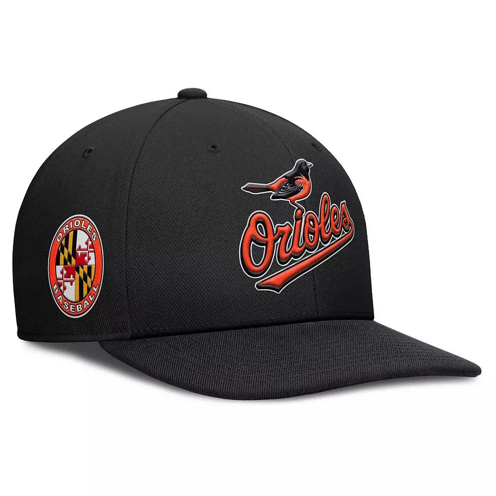 Men's Nike Black Baltimore Orioles Pro Performance Snapback Hat, Size: Medium/Large Product Image