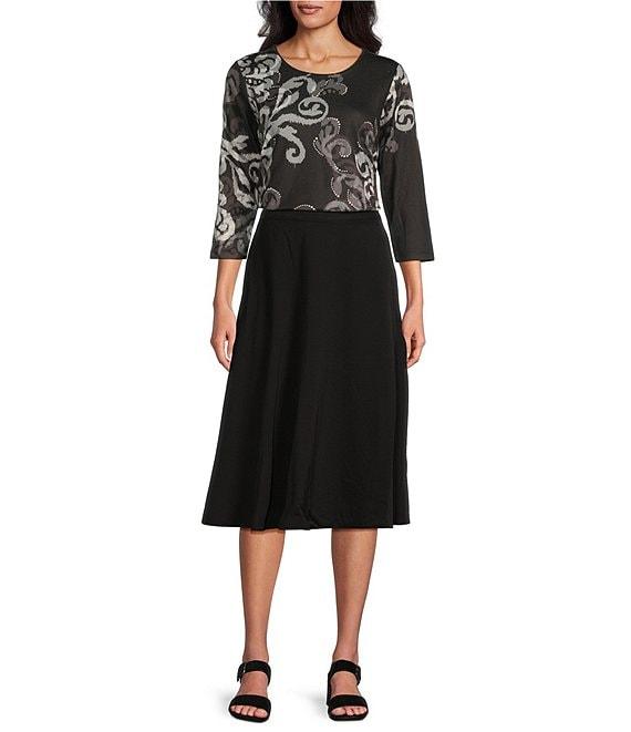 Allison Daley City Stretch Gored Panel Skirt Product Image