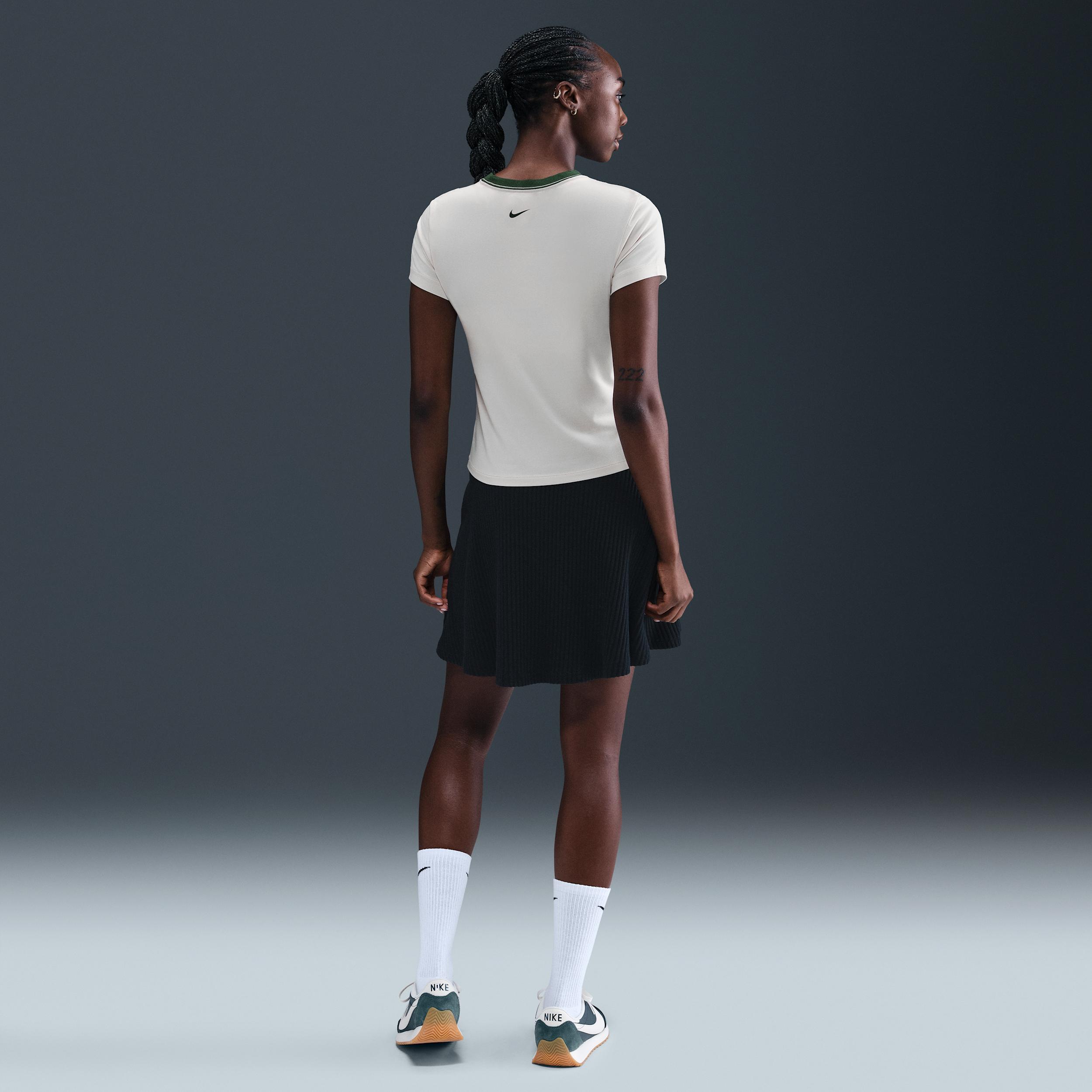 Womens Nike Sportswear Chill Knit Slim Cropped Graphic T-Shirt | IH7802-104 Product Image