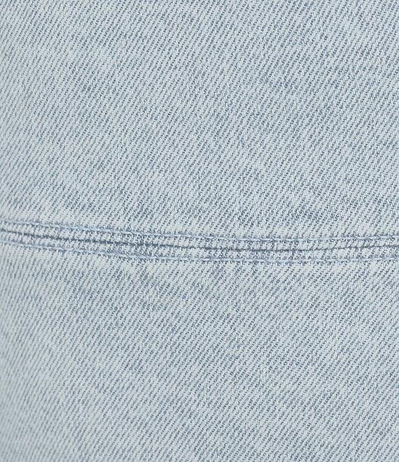 GB Lace-Up Tie Back Denim Mini Dress Product Image