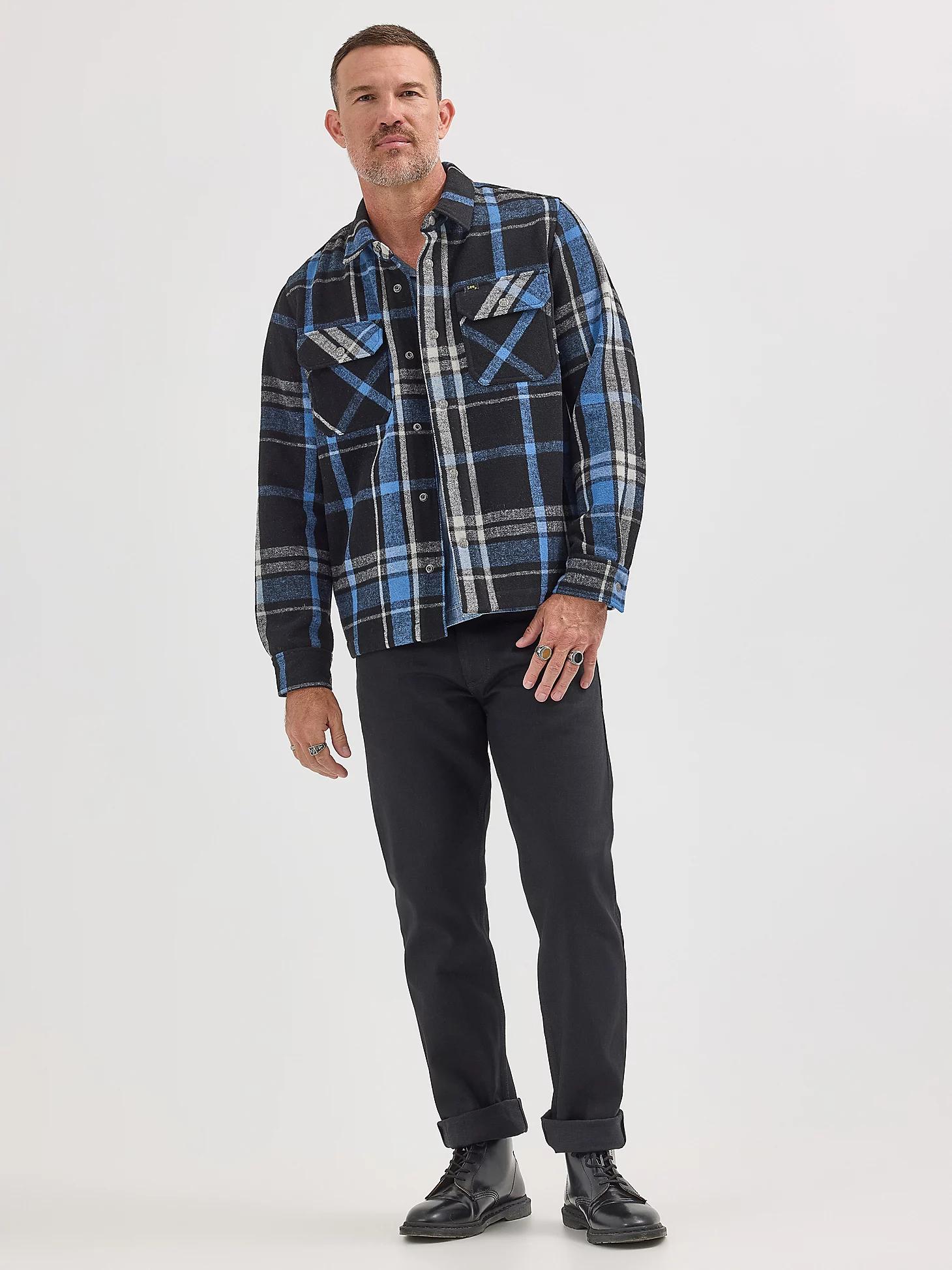 Men's Lee 101 Wool Plaid Overshirt | Men's Tops & Tees | Lee® Product Image