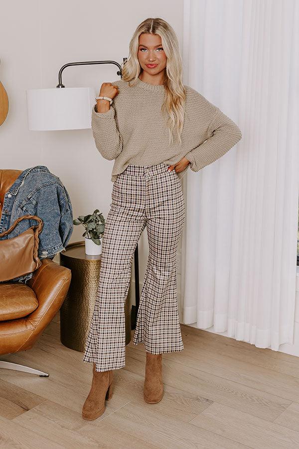 The Vesca High Waist Plaid Flare Product Image