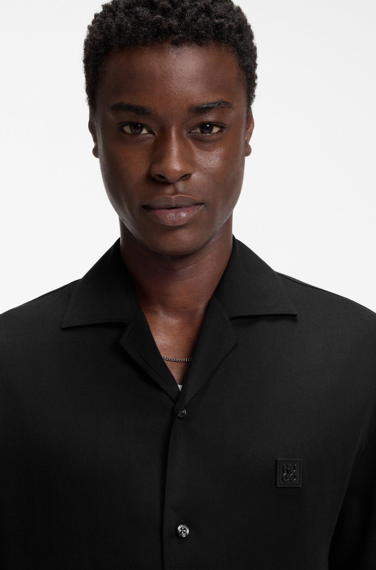 Oversize-fit shirt with stacked logo Product Image