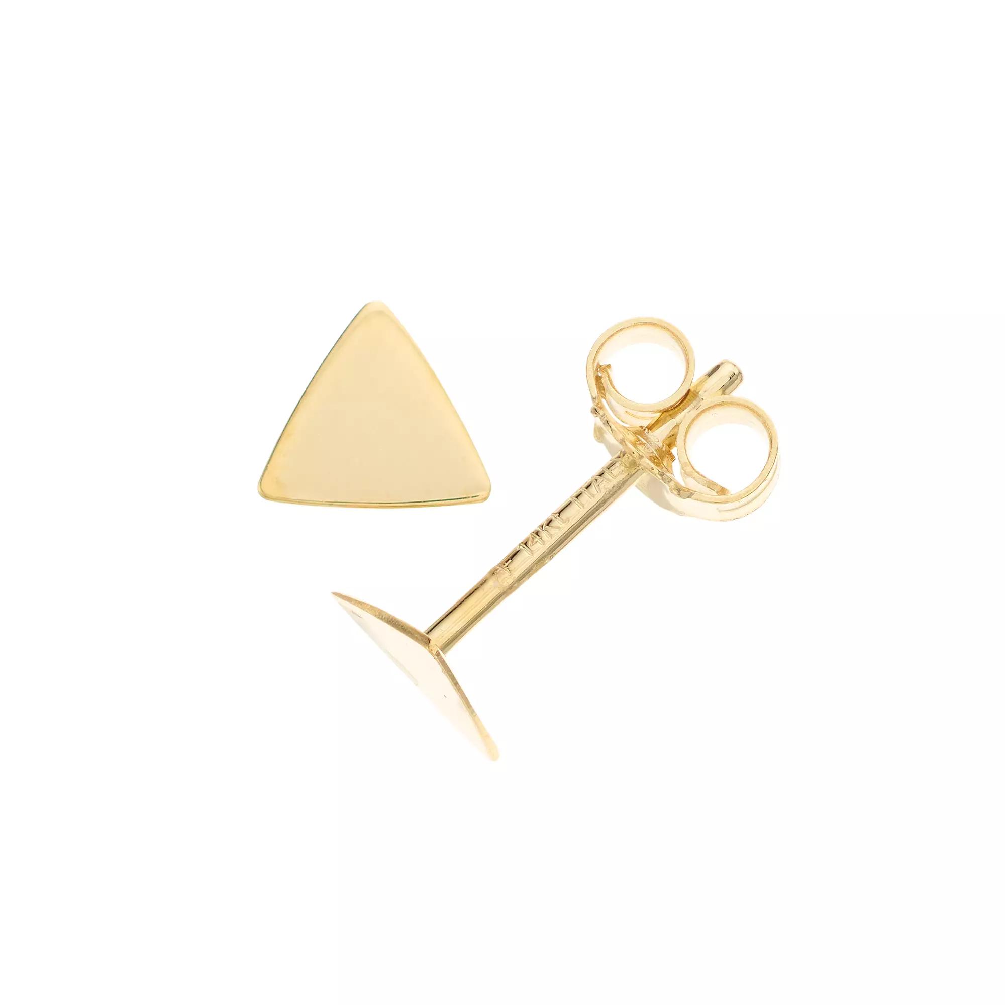 Au Naturale 14k Gold Triangle Stud Earrings, Women's Product Image