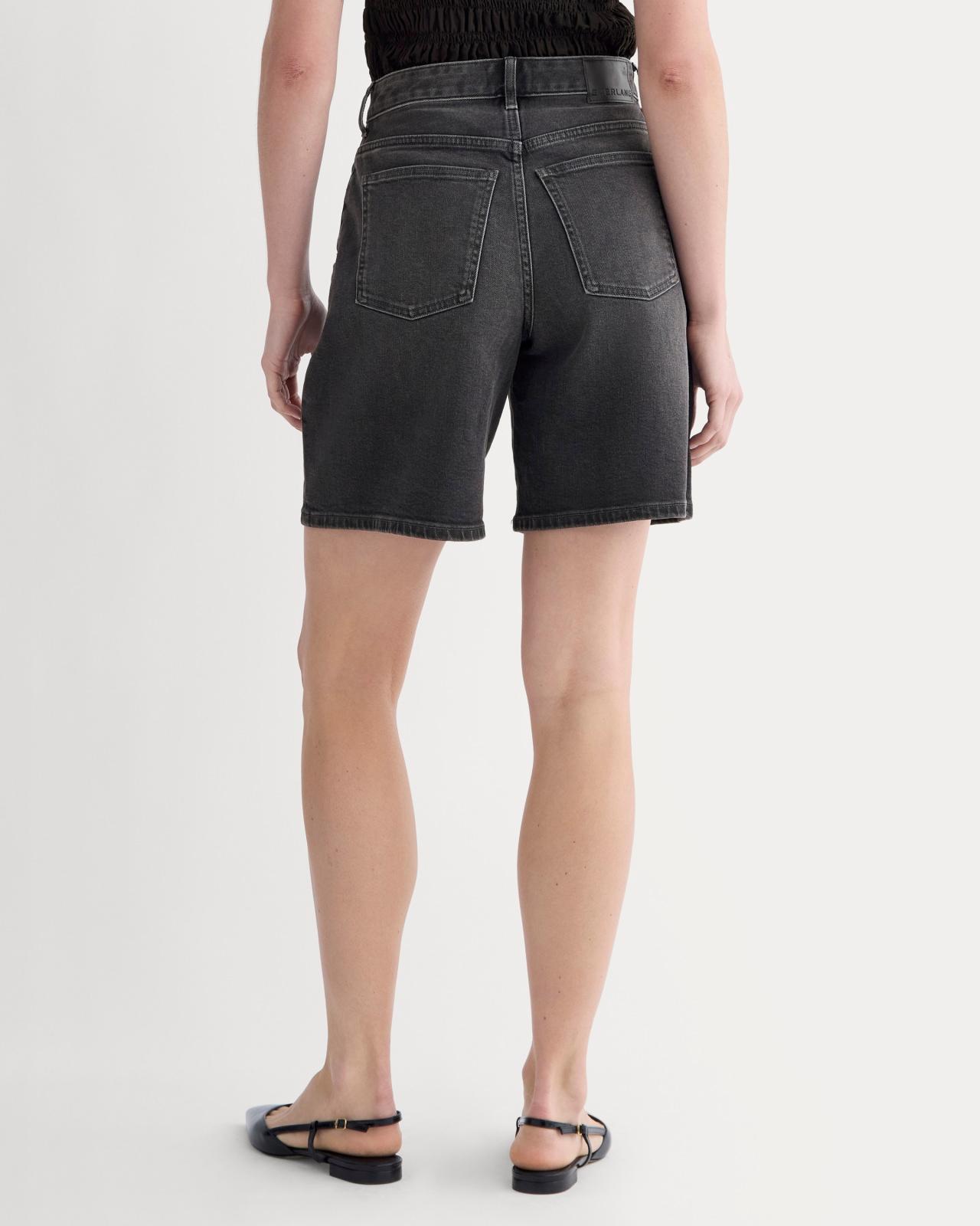The Long A-Line Denim Short Product Image
