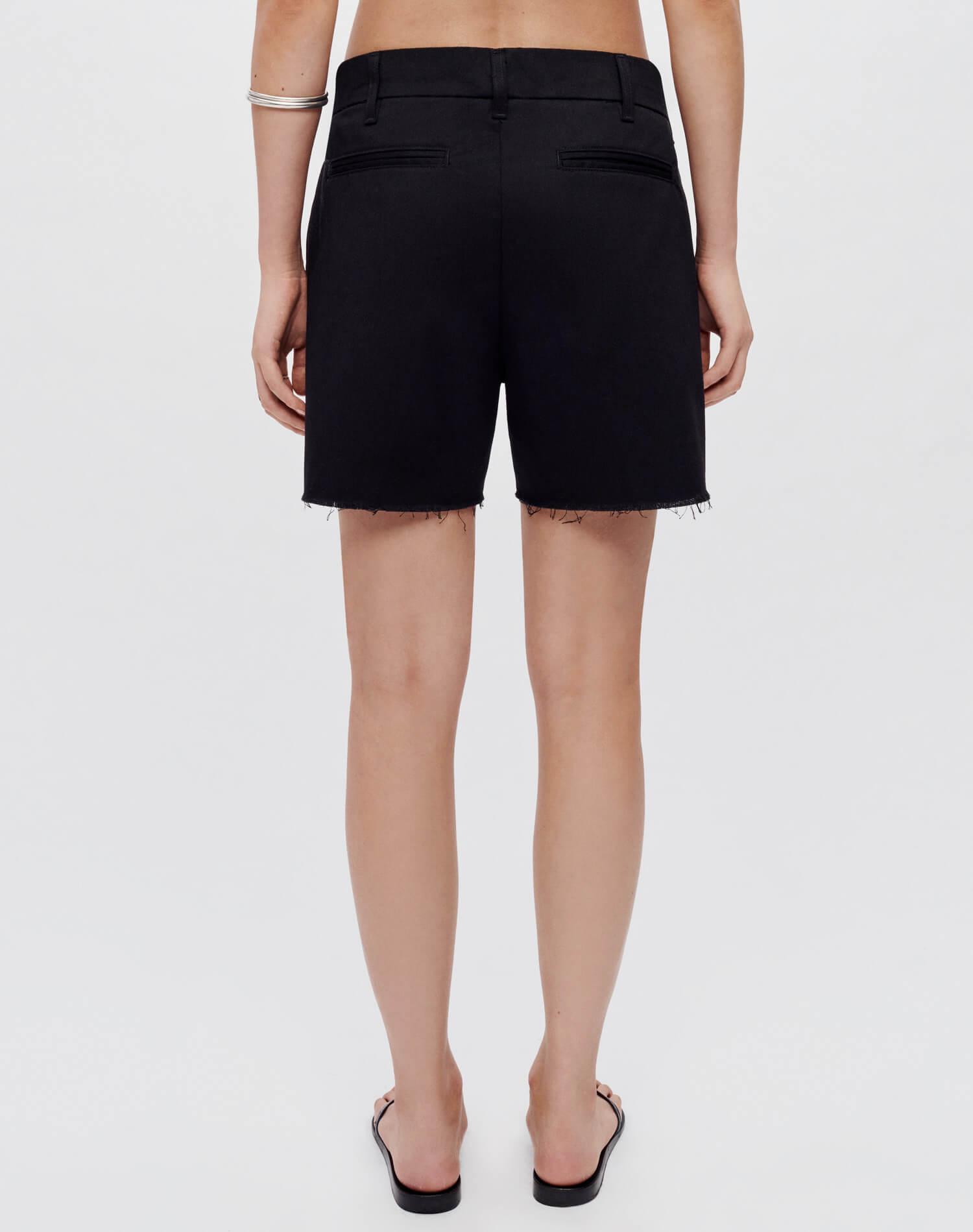 Cut Off Trouser Short - Black Product Image