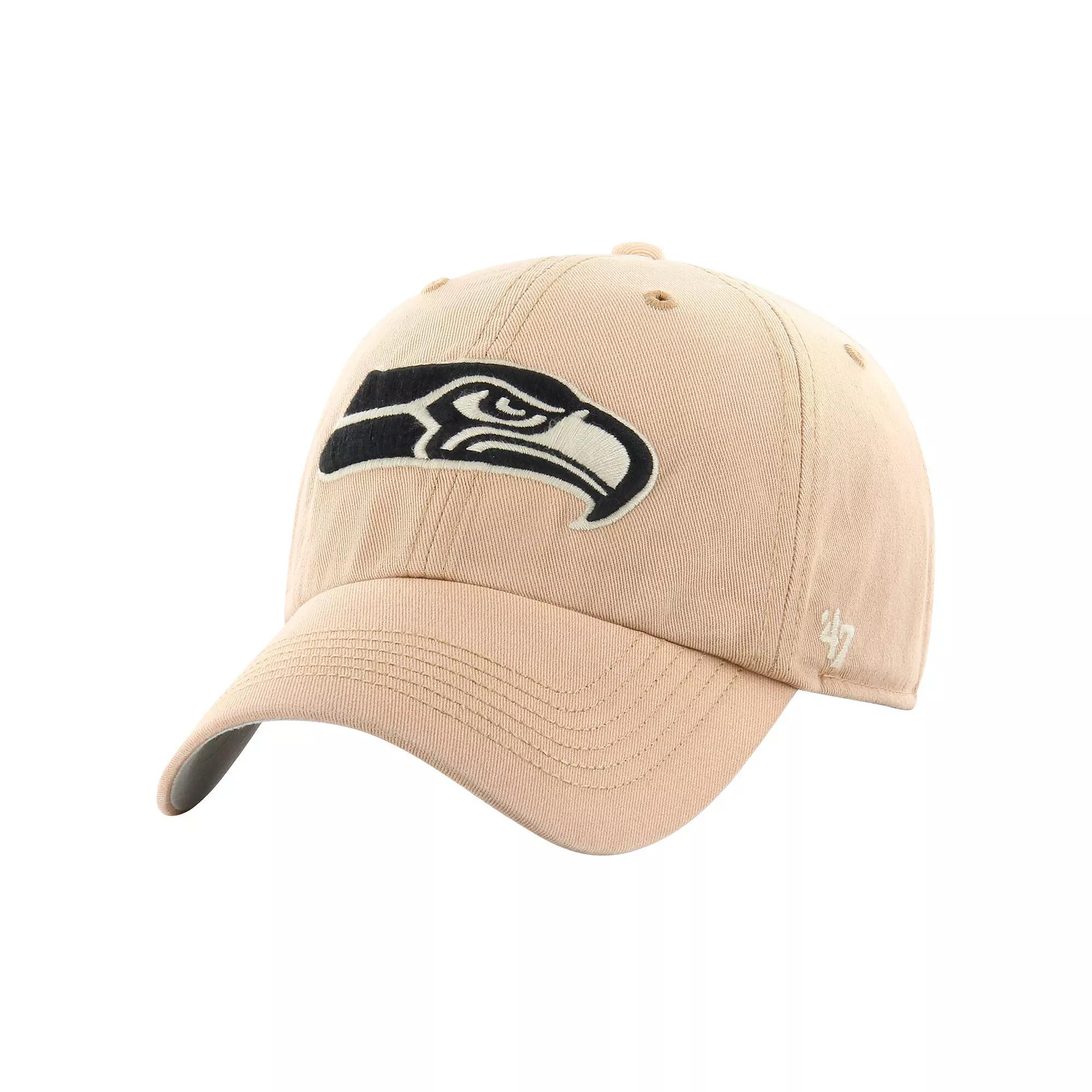 Men's '47 Khaki Seattle Seahawks Dusted Relaxed Franchise Fitted Hat, Size: Large, Beig K Product Image