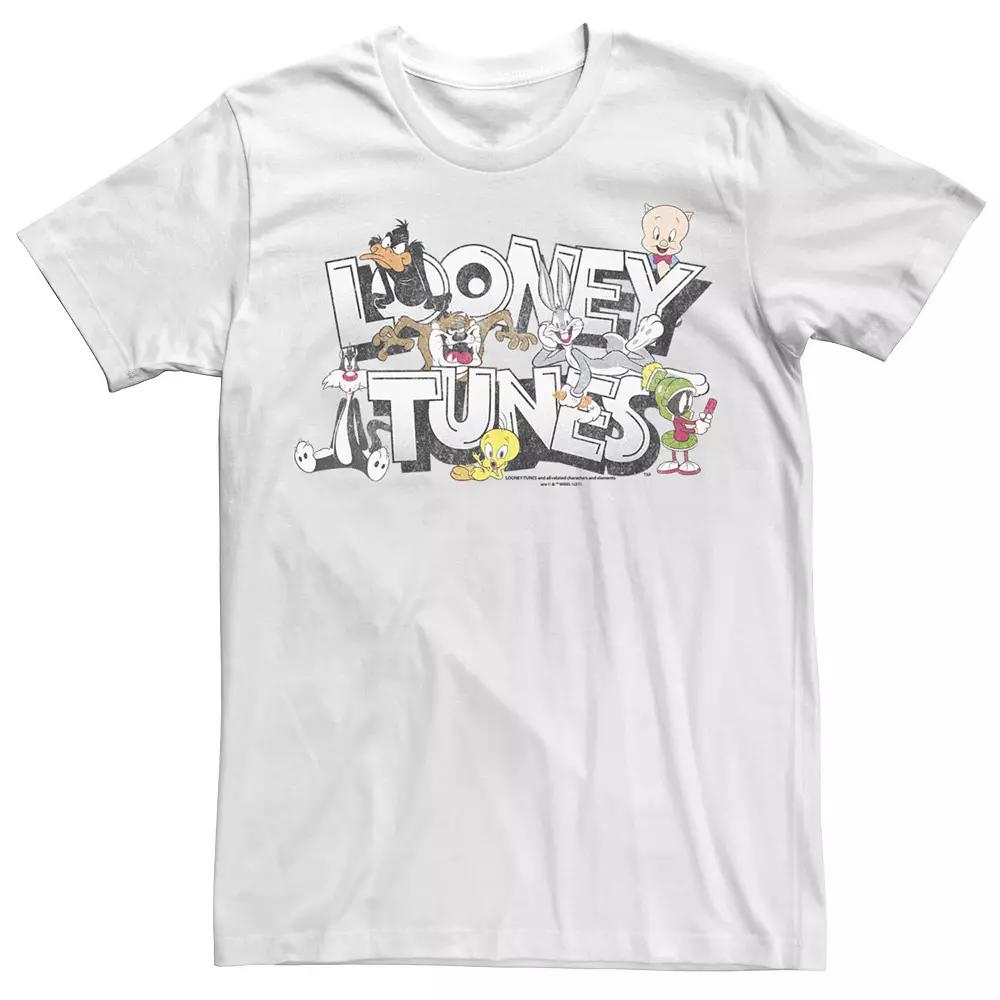 Men's Looney Tunes Character Collage Logo Tee,  Product Image