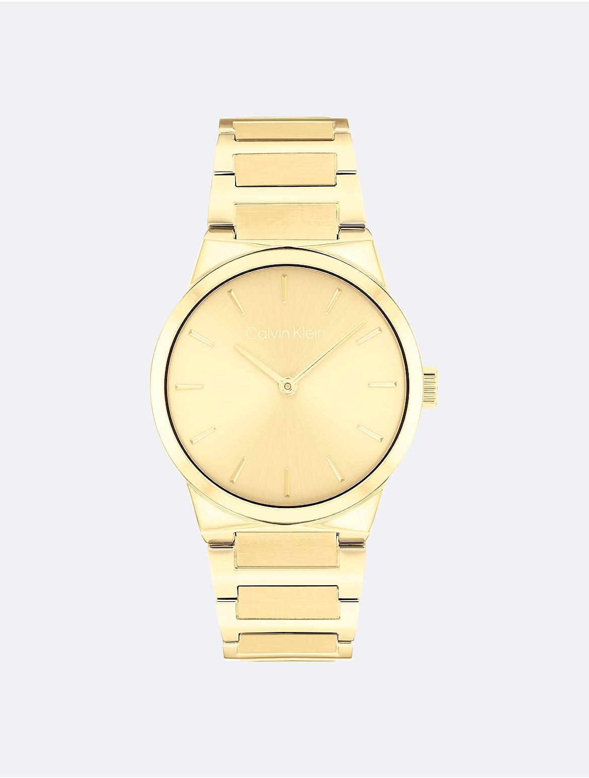 Calvin Klein Womens Minimalist Integrated Link Bracelet 32mm Watch - Metallic Product Image