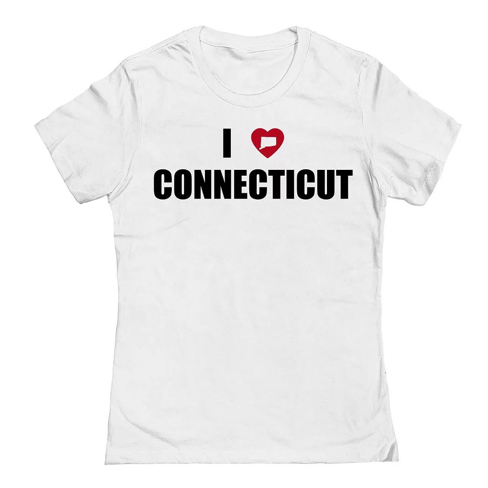 Junior's I Heart Connecticut Graphic Tee, Women's,  Product Image