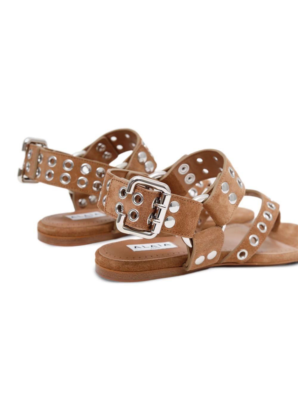 buckle-fastening eyelet sandals Product Image