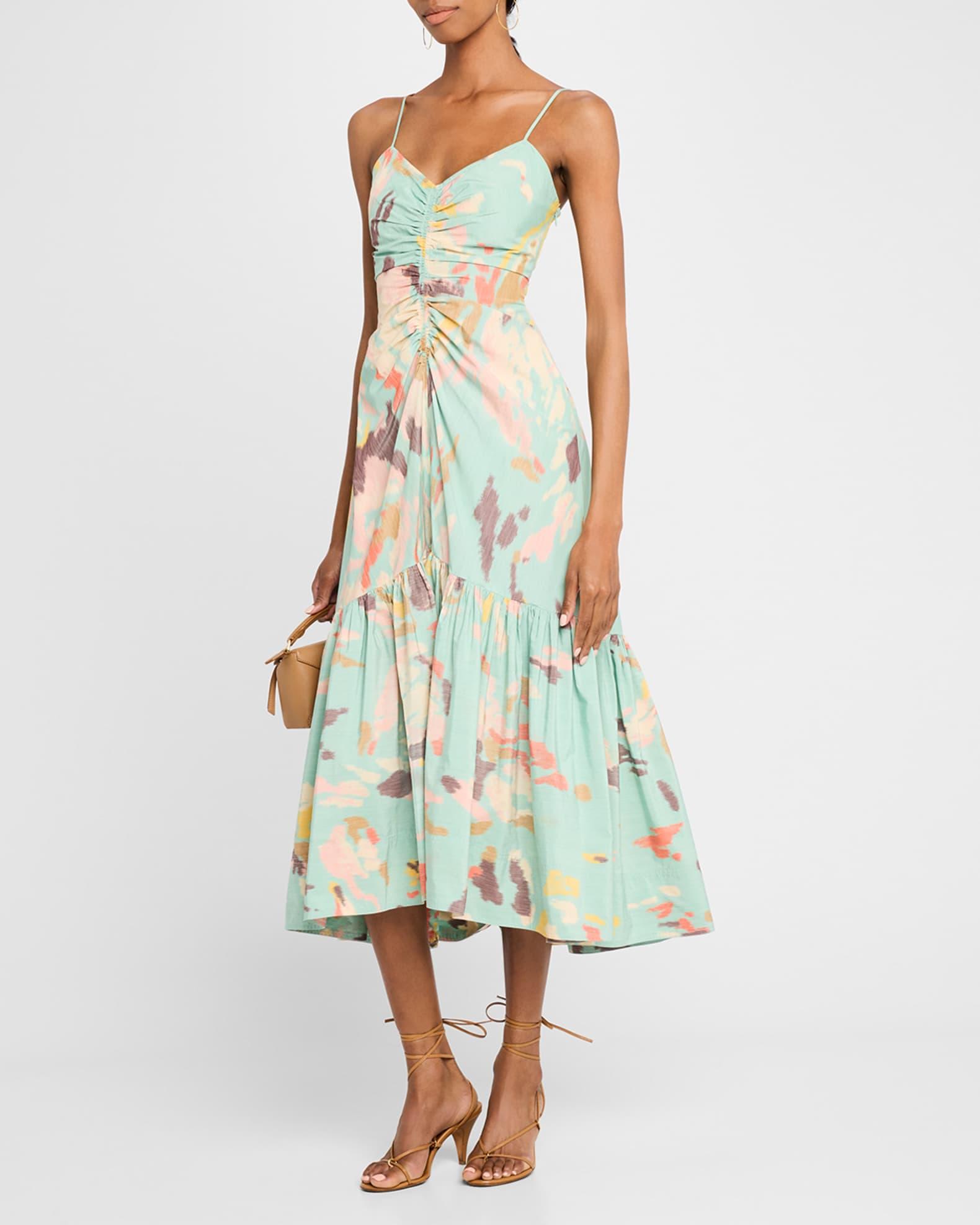 Lindsey Printed A-Line Midi Dress Product Image