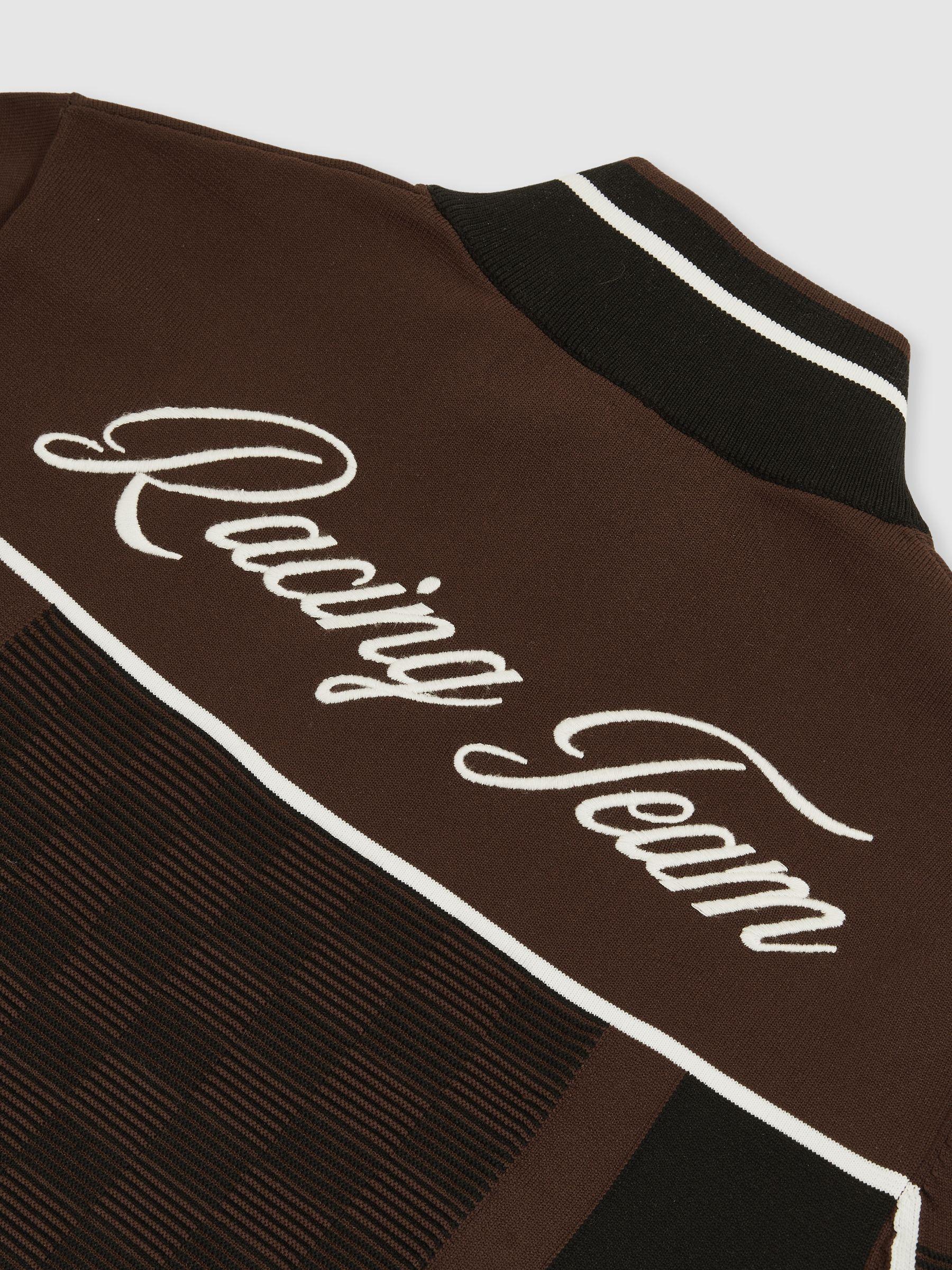 McLaren F1 Team Half-Zip Crop Top in Chocolate Brown Product Image
