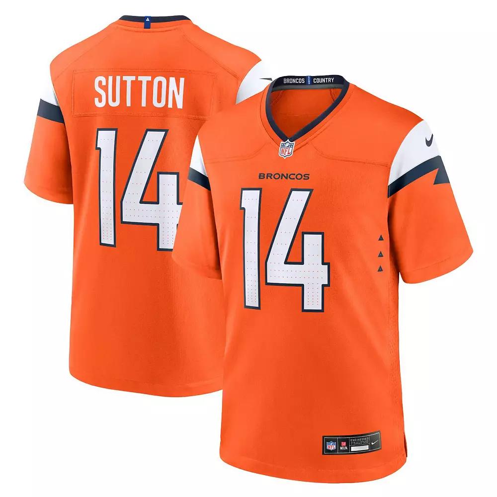 Men's Nike Courtland Sutton Orange Denver Broncos Mile High Collection Game Jersey, Size: 4XL Product Image