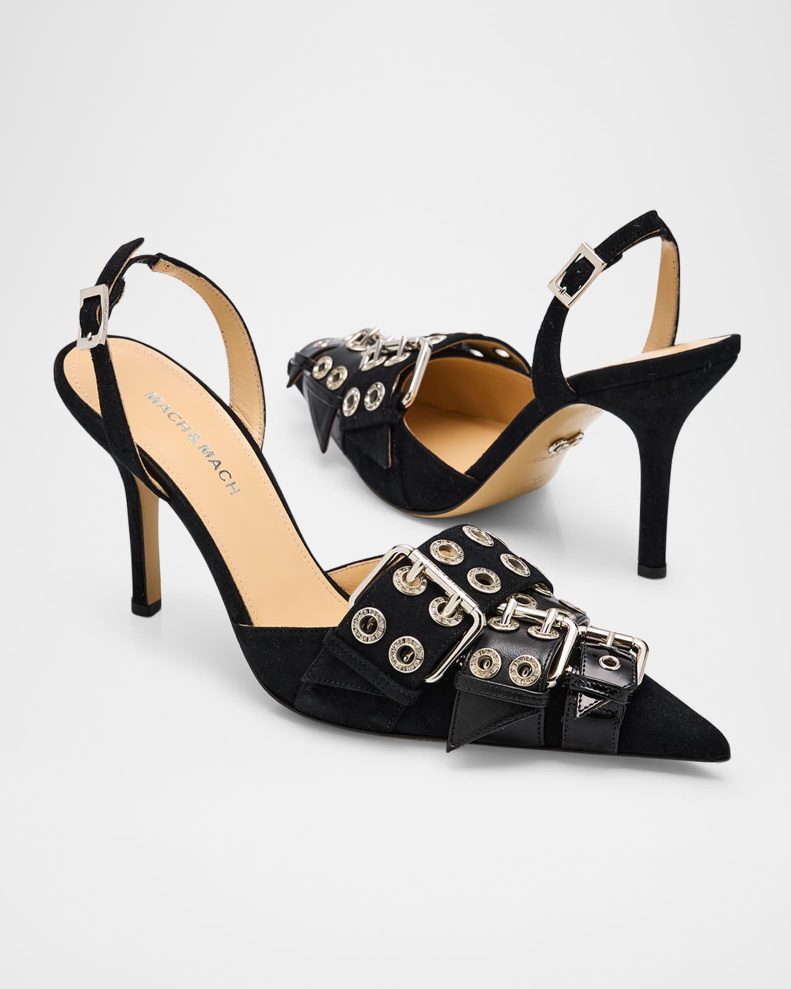 Suede Buckle Belt Pumps Product Image