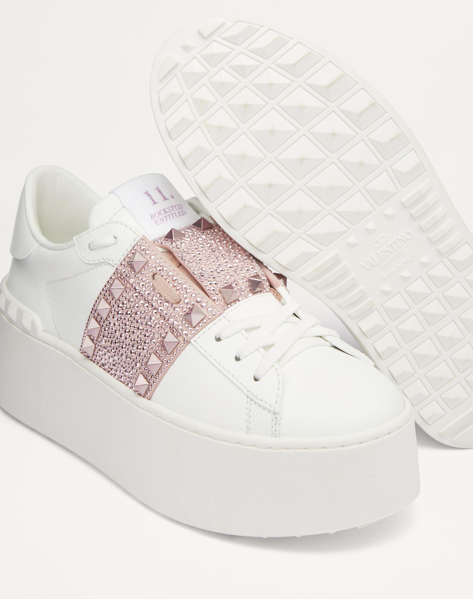 Flatform Rockstud Untitled Sneaker In Calfskin With Micro Studs Product Image