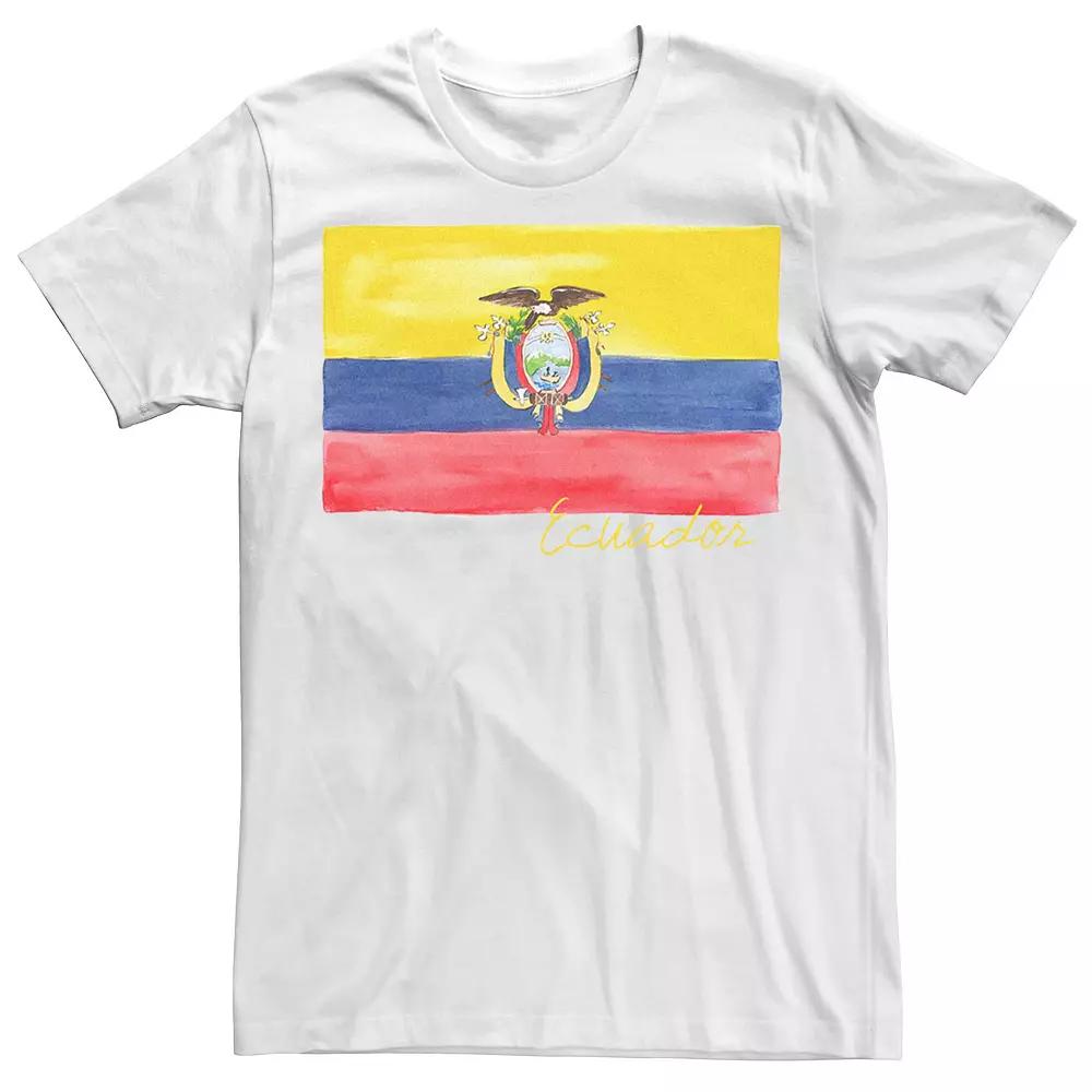 Men's HHM Ecuador Flag Watercolor Tee,  Product Image