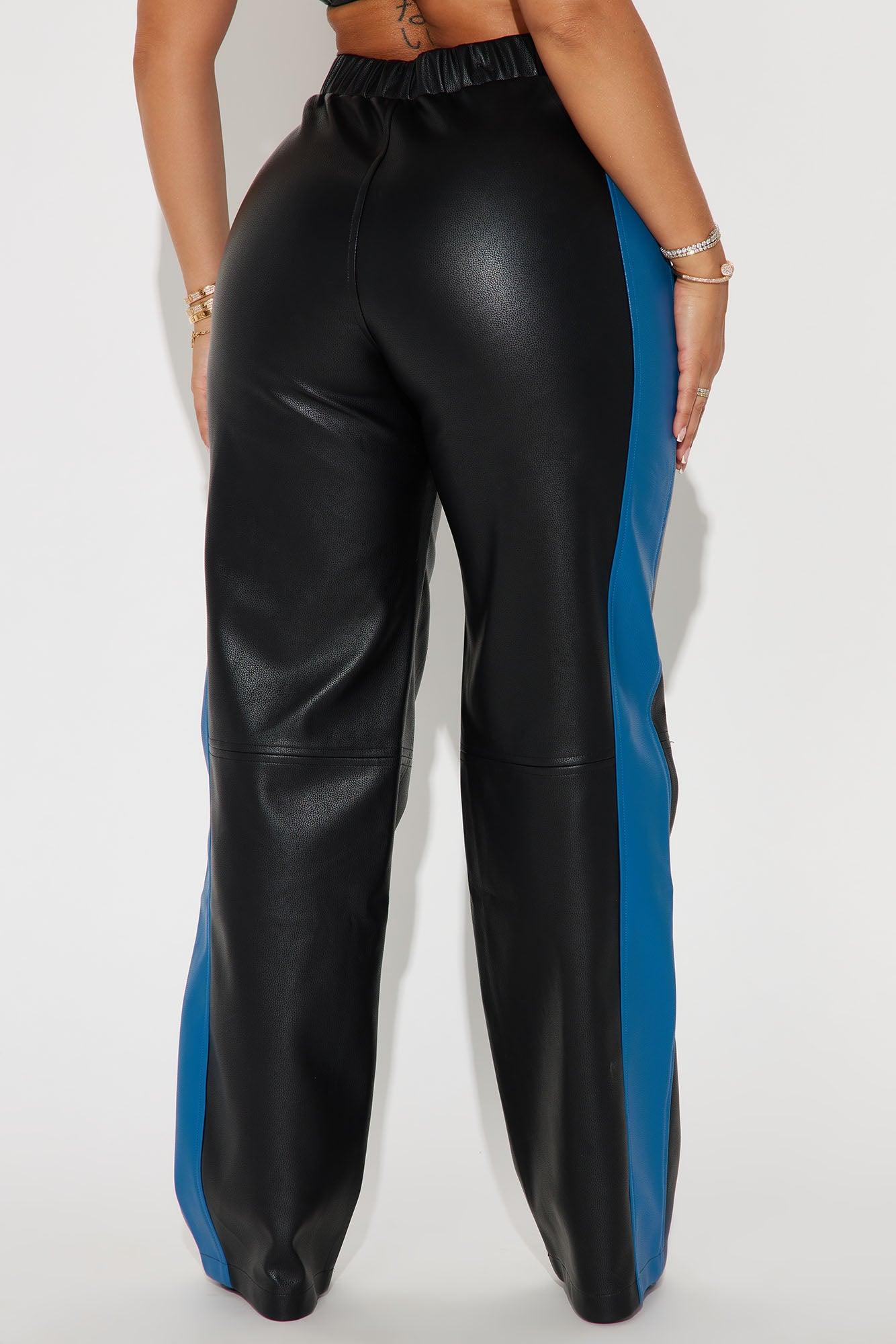 Make Your Case Faux Leather Pant - Black/combo Product Image