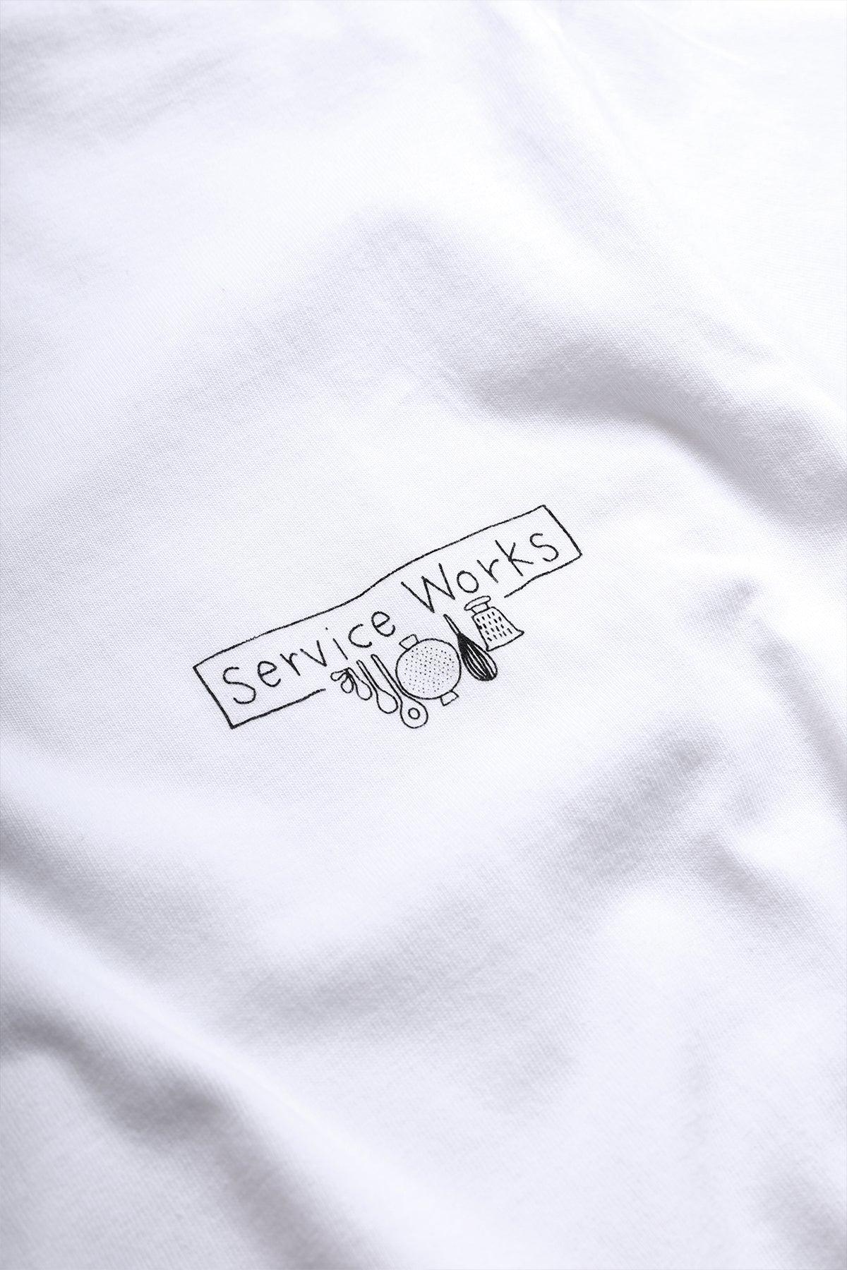 Service Works - Scribble Logo Tee - White Product Image