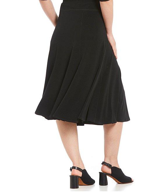 Eva Varro Knit Jersey A-Line Pull-On Midi Skirt Product Image