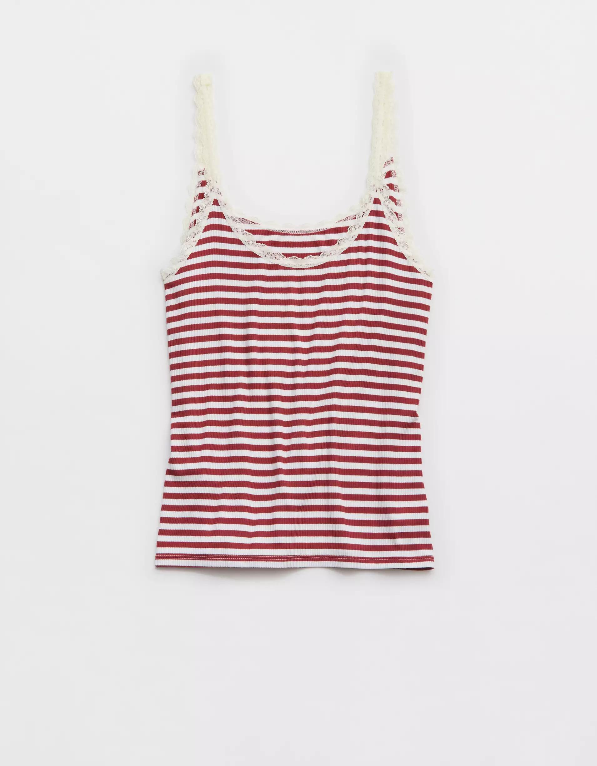 Aerie Real Soft® Lace Trim Tank Product Image