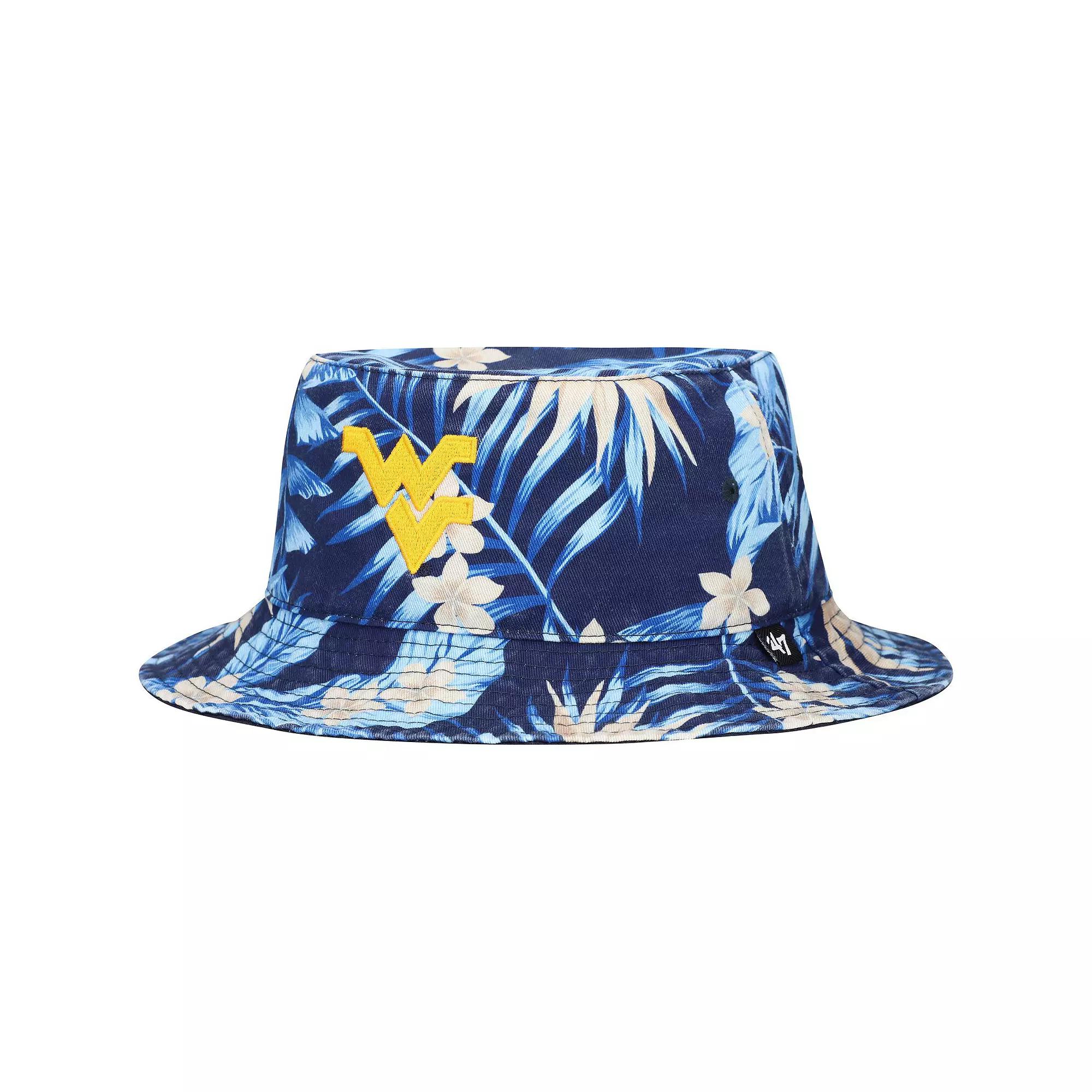 Men's '47 Navy West Virginia Mountaineers Tropicalia Bucket Hat, Blue Product Image