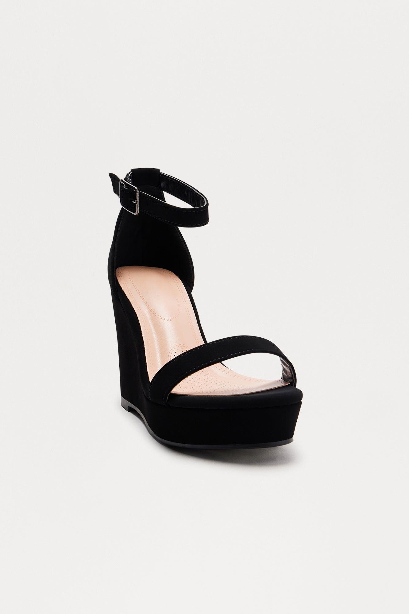 Violeta Platform Wedges - Black Product Image