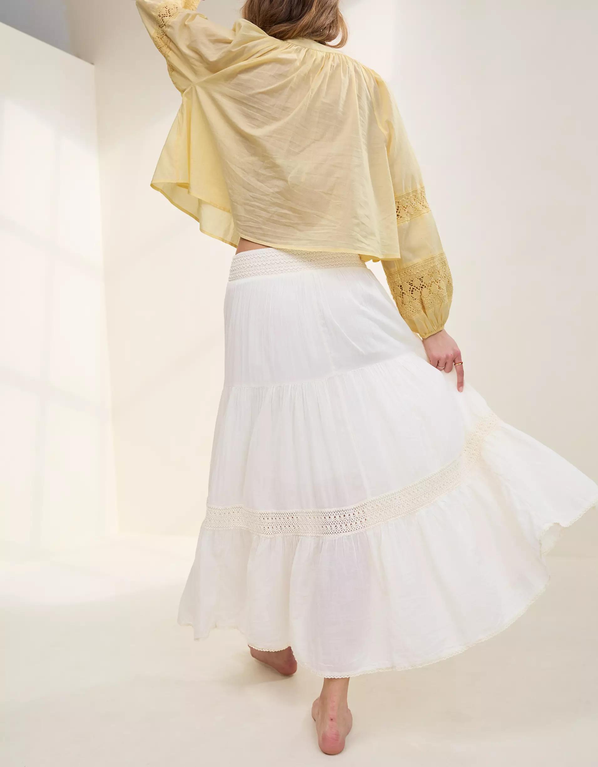 Aerie Crochet The Day Maxi Skirt Product Image