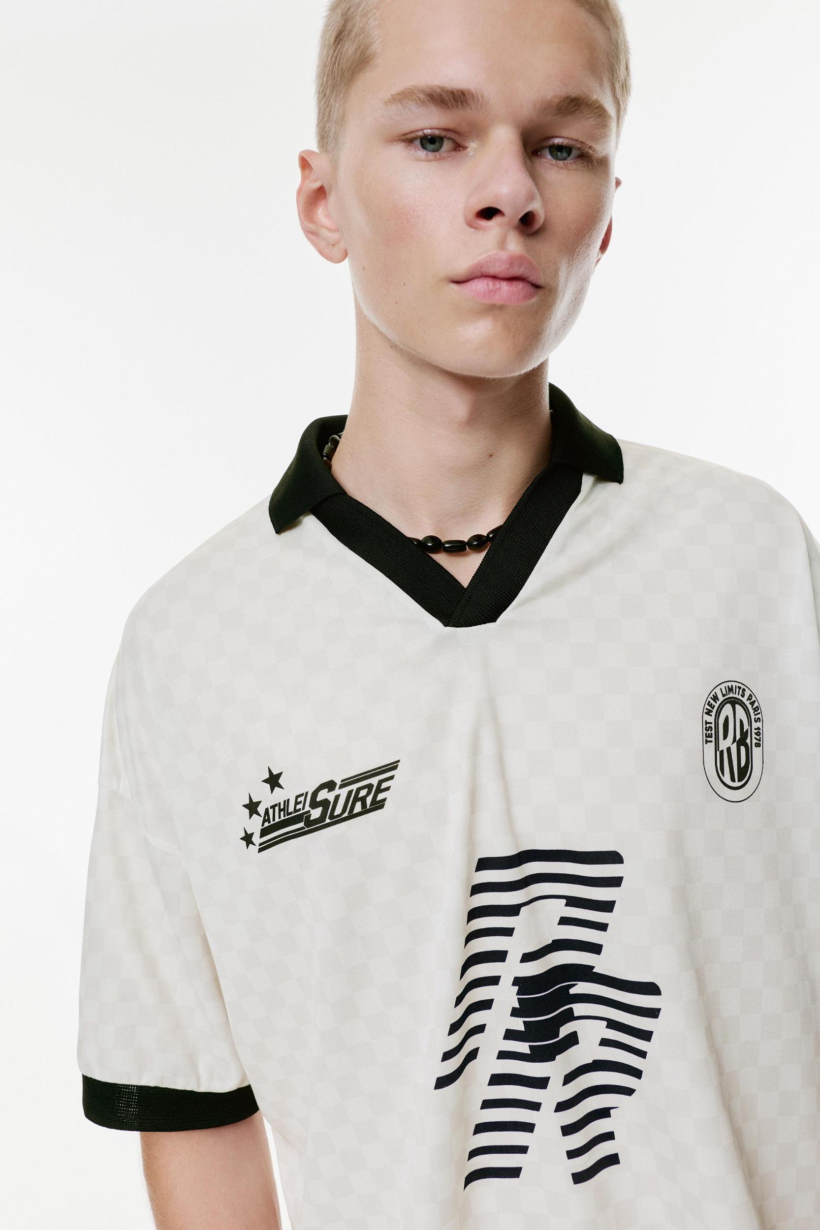 Plaid STWD football T-shirt Product Image