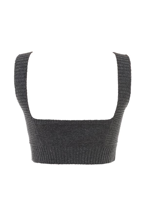 Sia  charcoal cashmere blend bralette - sale Product Image