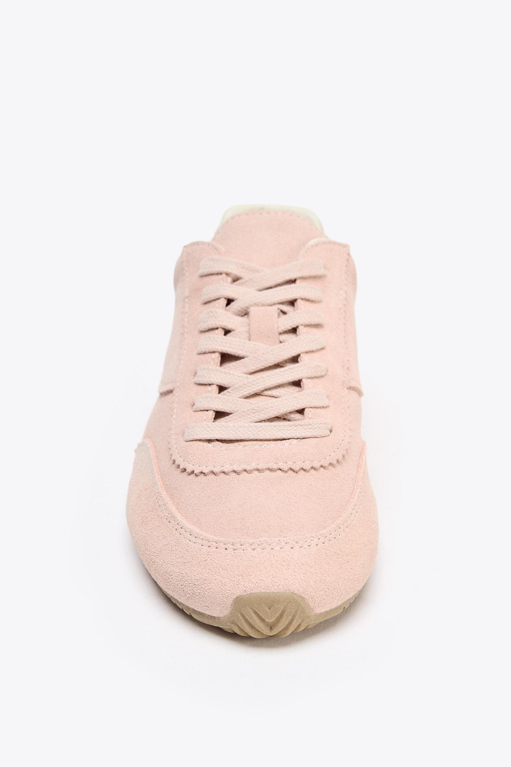 CONTRAST LEATHER SNEAKERS Product Image