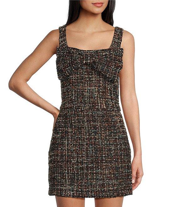 Evolutionary Sleeveless Printed Bow Coordinating Boucle Top Product Image