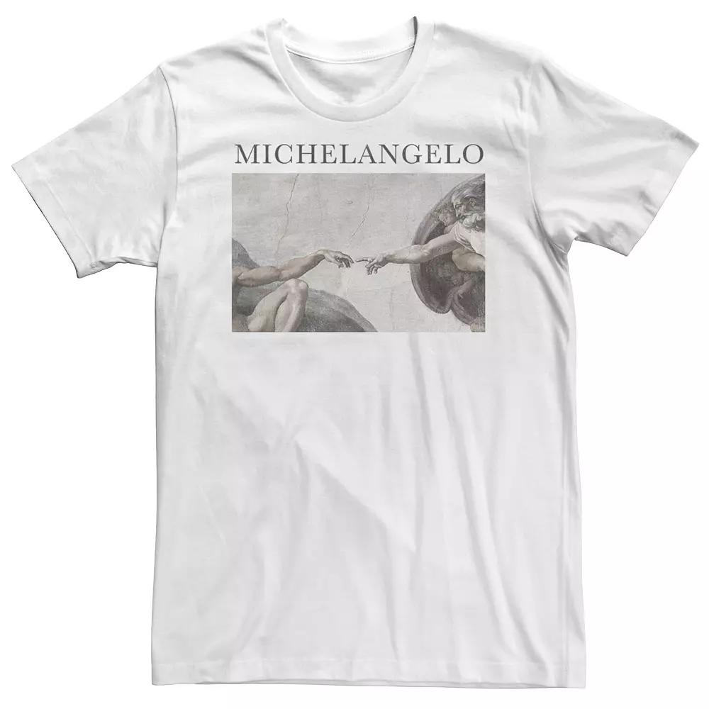 Big & Tall Michelangelo "Sistine Chapel" Painting Portrait Tee, Men's,  Product Image