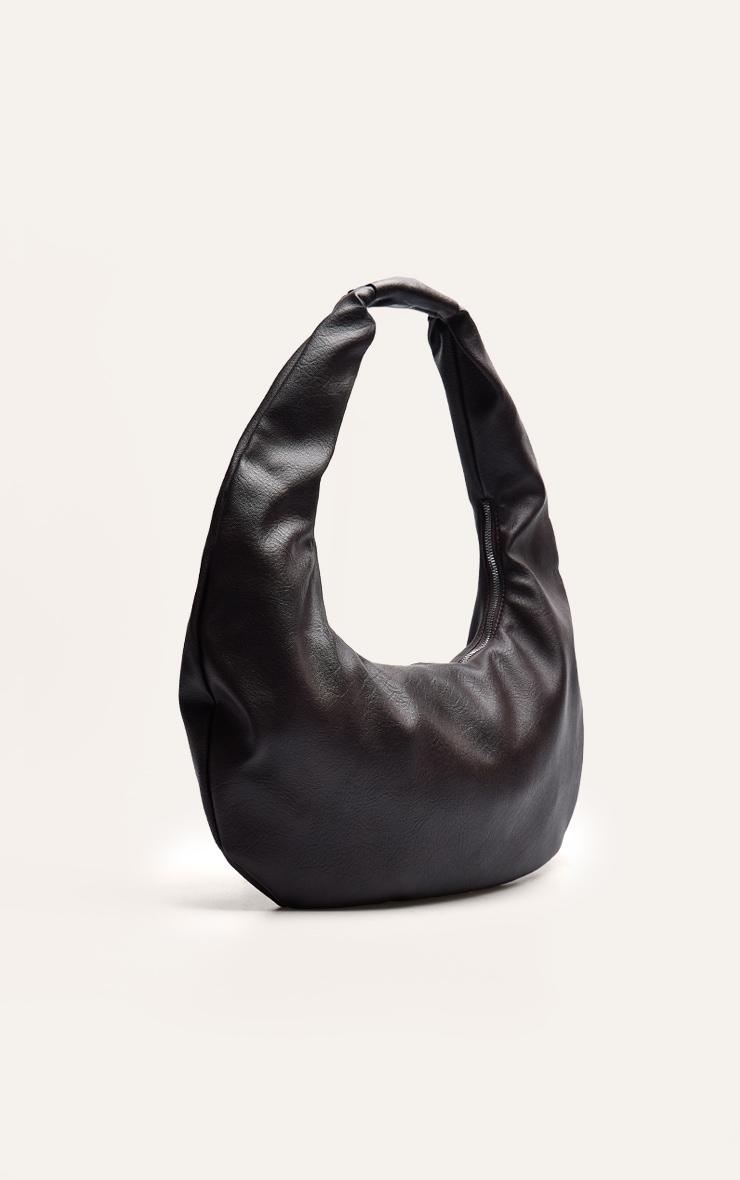 Chocolate PU Round Shoulder Bag Product Image
