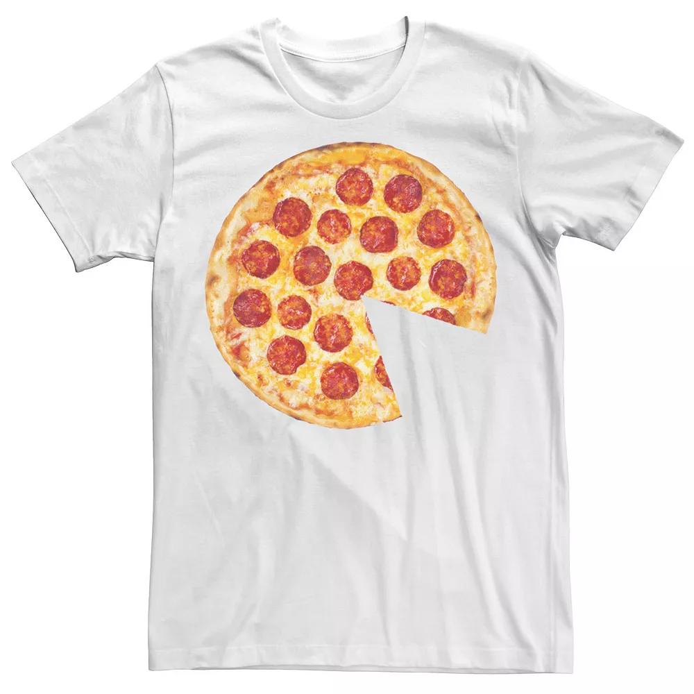 Men's Pepperoni Pizza Portrait Graphic Tee,  Product Image