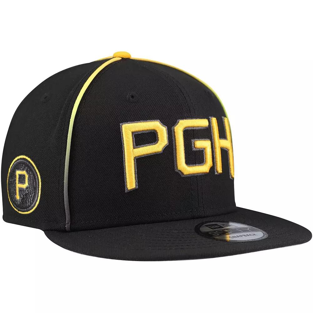 Men's New Era Black Pittsburgh Pirates City Connect 9FIFTY Snapback Hat Product Image