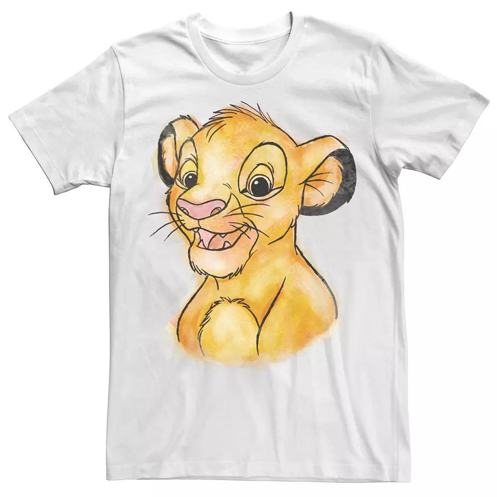Disney's The Lion King Simba Men's Water Color Sketch Tee, Size: XXL, White Product Image