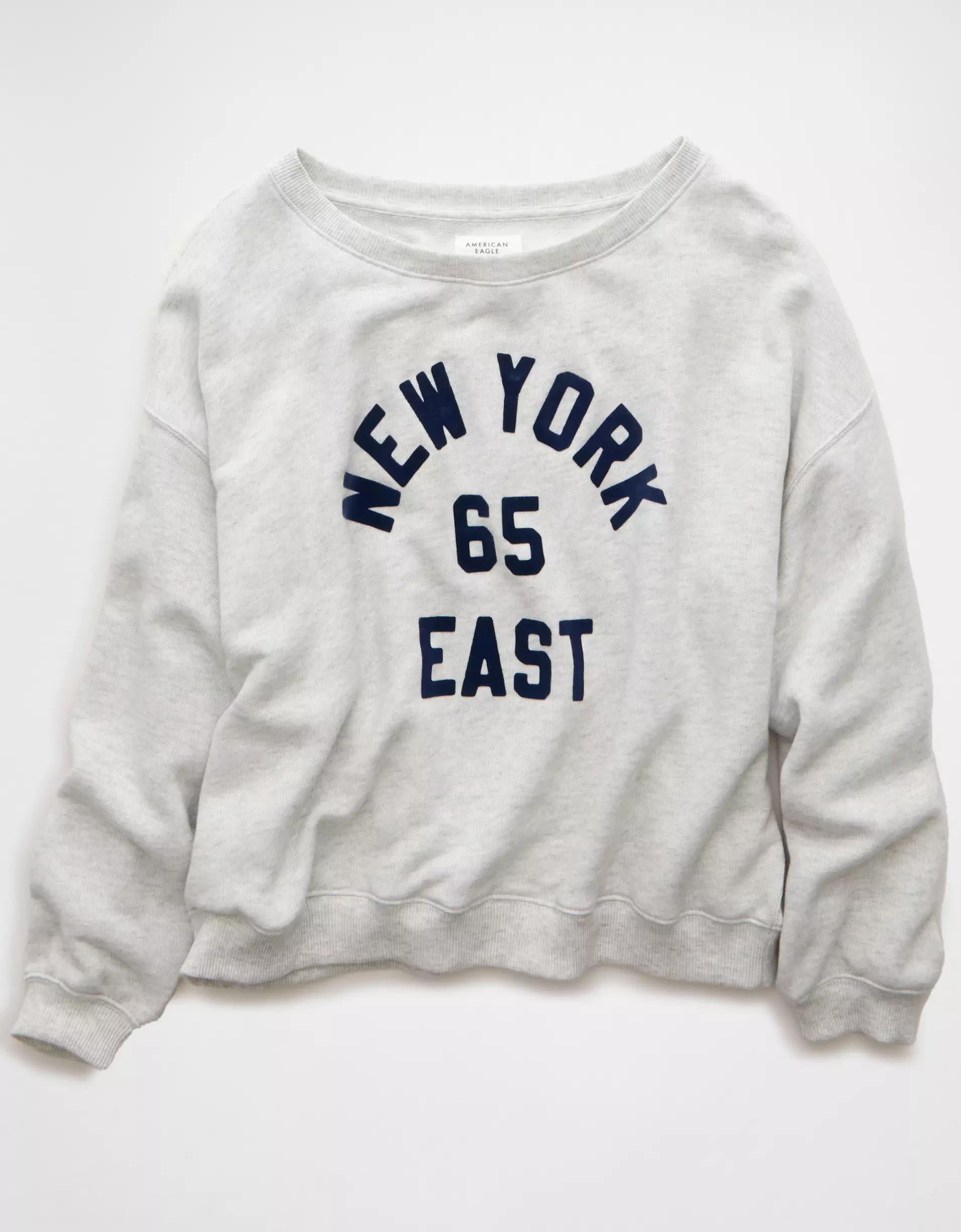 AE Off The Shoulder Destination Graphic Sweatshirt Product Image