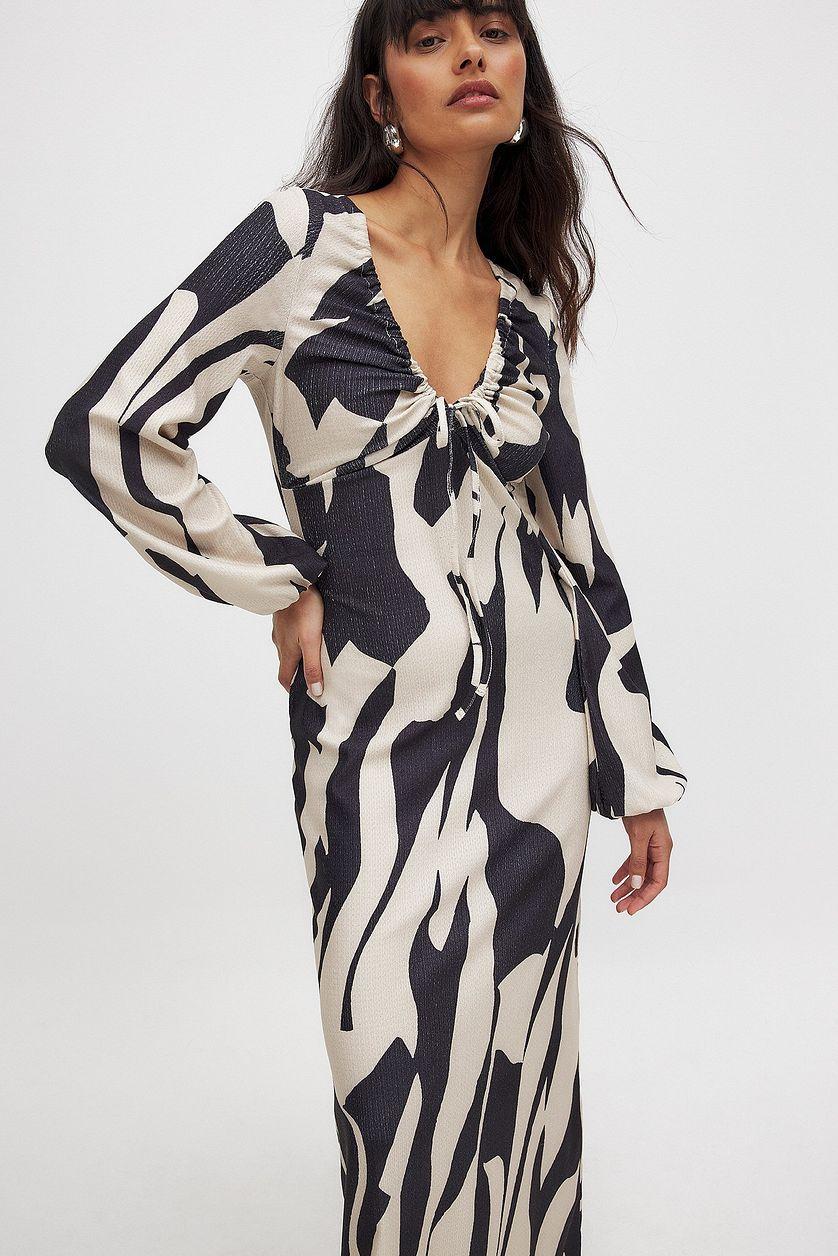 Jersey Balloon Sleeve Midi Dress Product Image