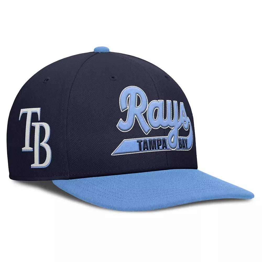 Men's Nike Navy/Light Blue Tampa Bay Rays Pro Performance Snapback Hat,  Product Image