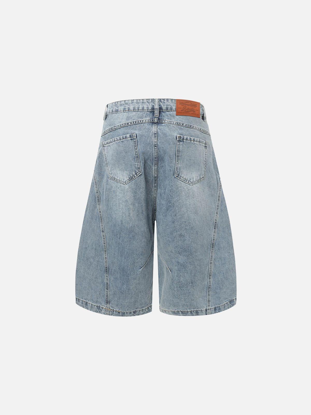 Aelfric Eden Washed Distressed Longline Barrel Jorts Product Image