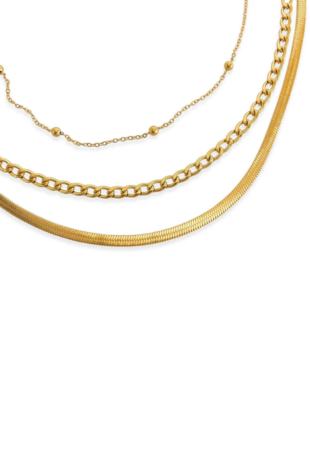 Water Resistant Layered Necklace Product Image